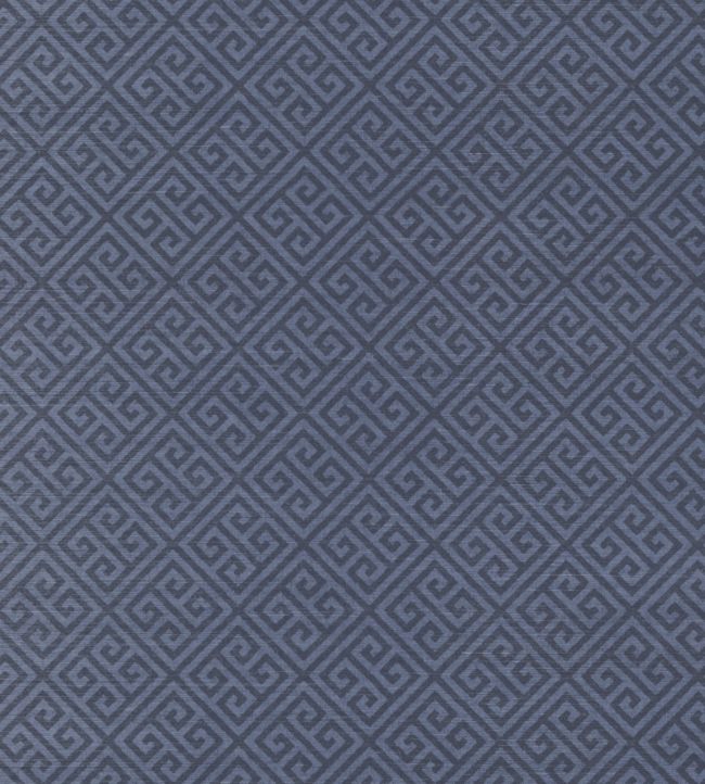 Maze Grasscloth Wallpaper - Blue 