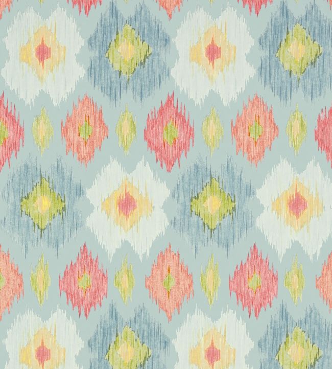 Bimini Ikat Wallpaper - Teal