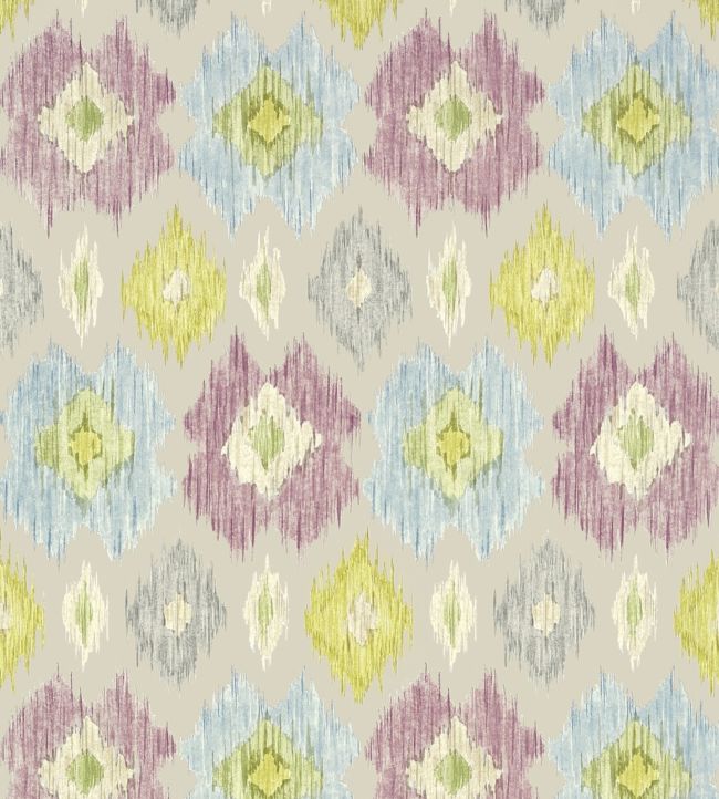 Bimini Ikat Wallpaper - Purple