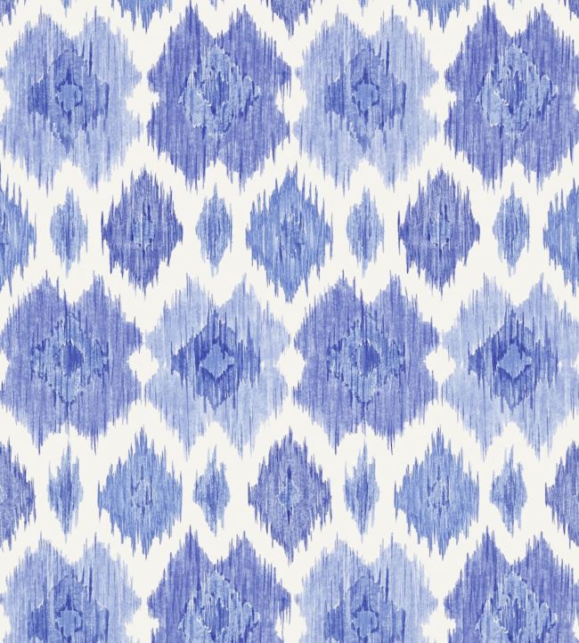 Bimini Ikat Wallpaper - Blue