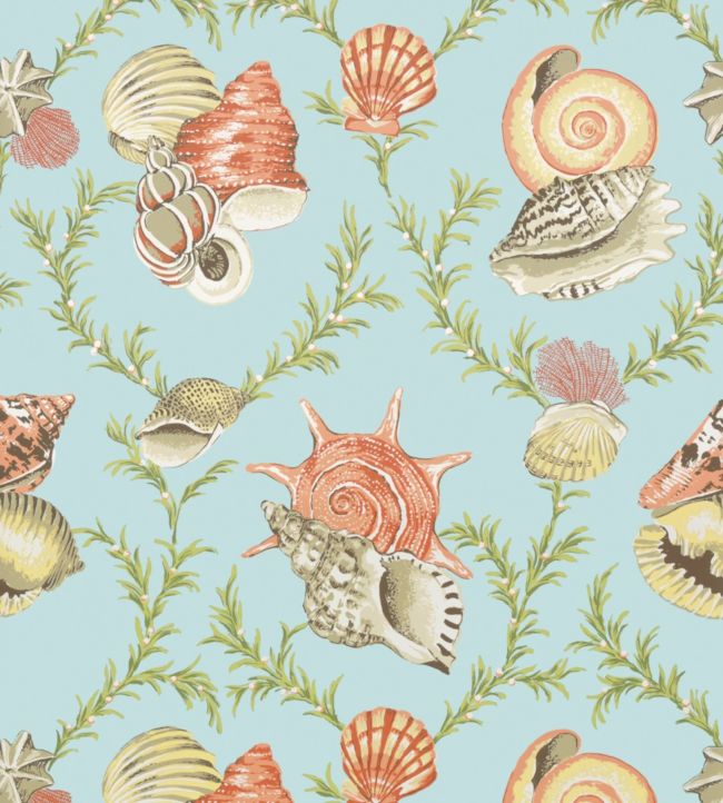 Sumba Shell Wallpaper - Teal 