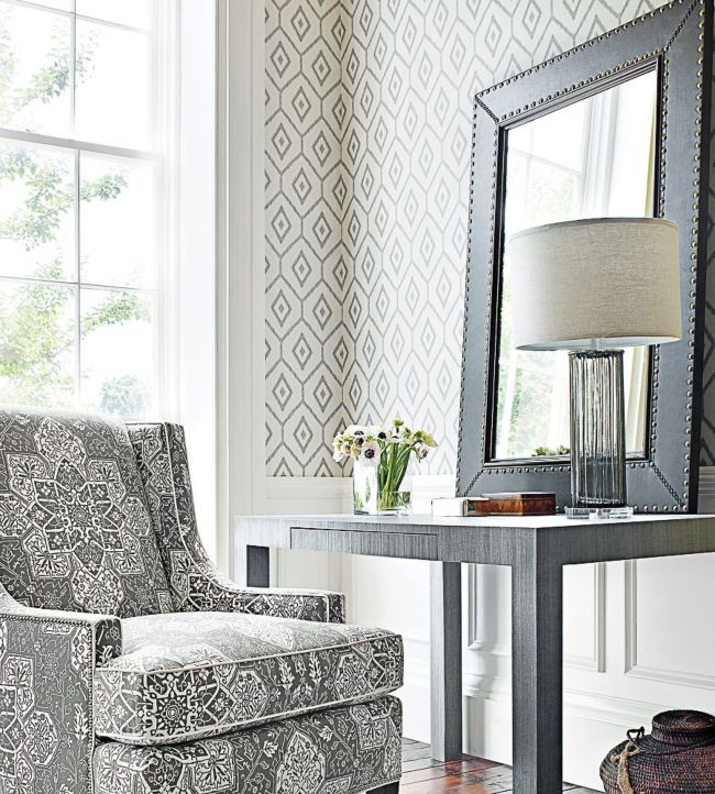 Bari Ikat Room Wallpaper 2 - Gray