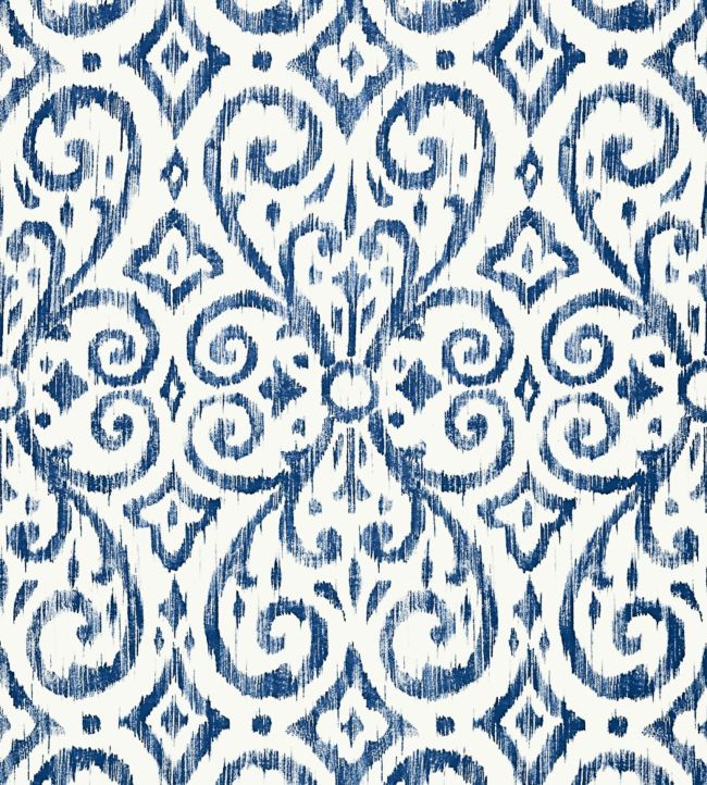 Patara Ikat Wallpaper - Blue 