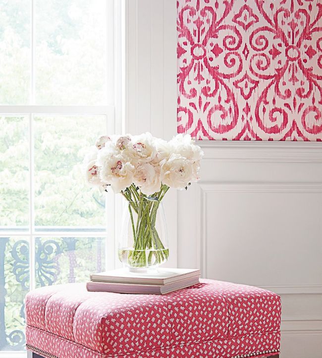 Patara Ikat Room Wallpaper - Pink