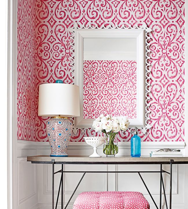 Patara Ikat Room Wallpaper 2 - Pink