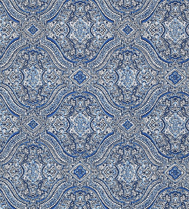 Tulsi Block Print Wallpaper - Blue