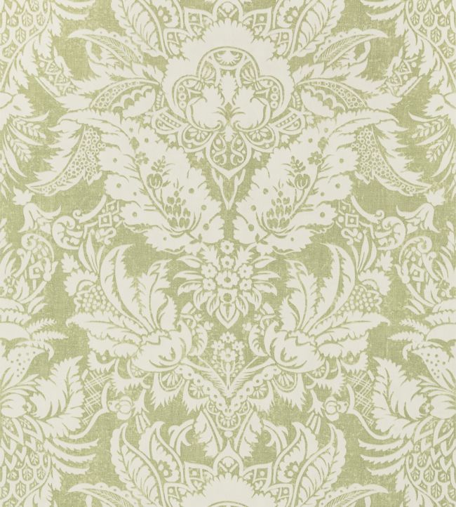 Chardonnet Damask Wallpaper - Green 