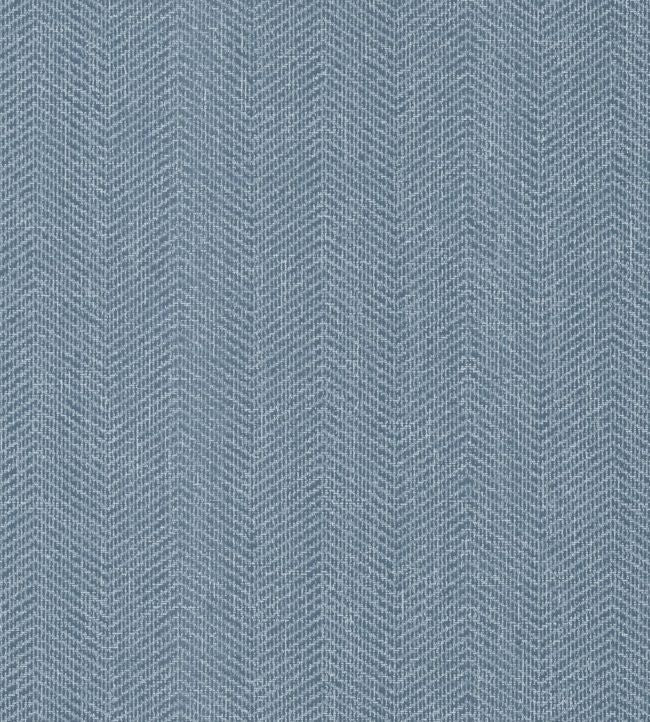 Roscoe Herringbone Wallpaper - Blue 