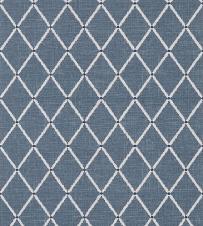 Pompton Trellis Wallpaper - Blue 