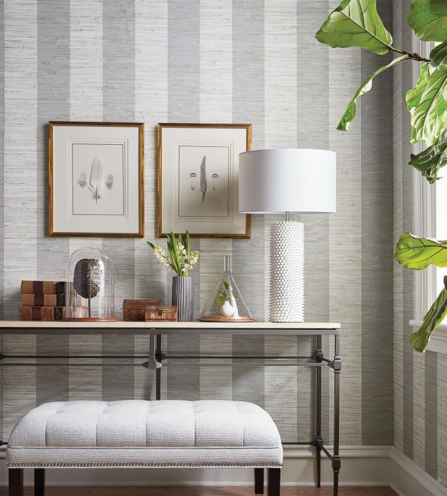 Crossroad Stripe Room Wallpaper - Gray