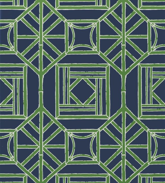 Shoji Panel Wallpaper - Blue