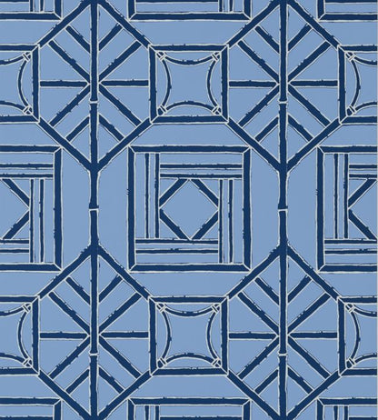 Shoji Panel Wallpaper - Blue