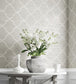 Carolyn Trellis Room Wallpaper 2 - Gray