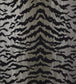 Tiger Flock Wallpaper - Black