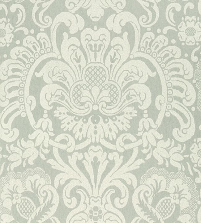 Dorian Damask Wallpaper - Silver 