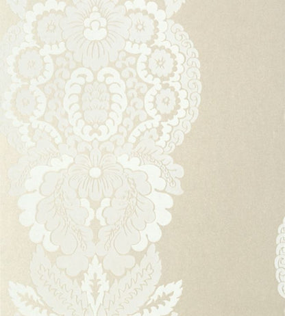 Rowan Damask Flock Wallpaper - Sand 