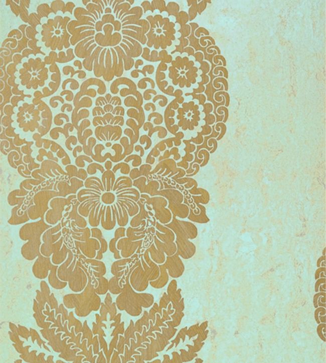 Rowan Damask Wallpaper - Blue 