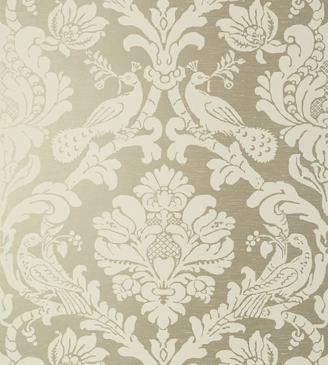 Passaro Damask Wallpaper - Sand 