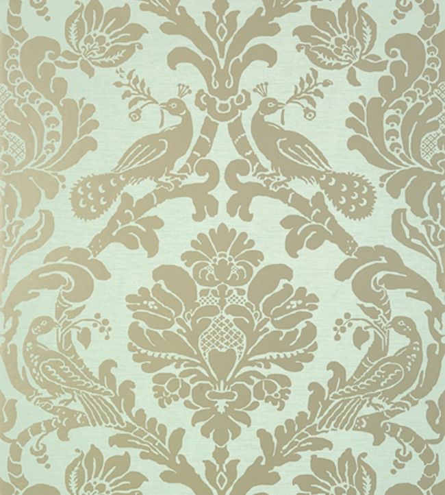 Passaro Damask Wallpaper - Teal