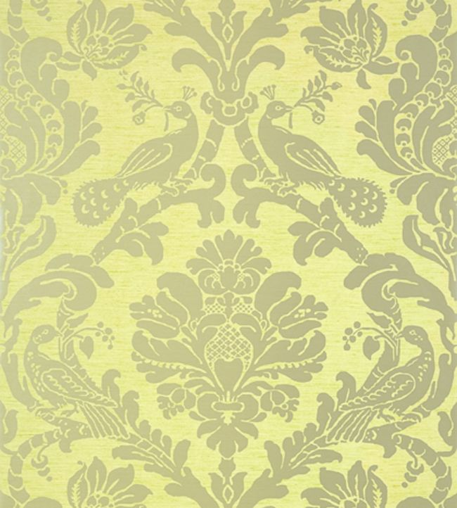 Passaro Damask Wallpaper - Yellow 