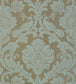 Passaro Damask Wallpaper - Teal 