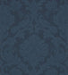 Passaro Damask Wallpaper - Blue 