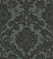 Passaro Damask Wallpaper - Black