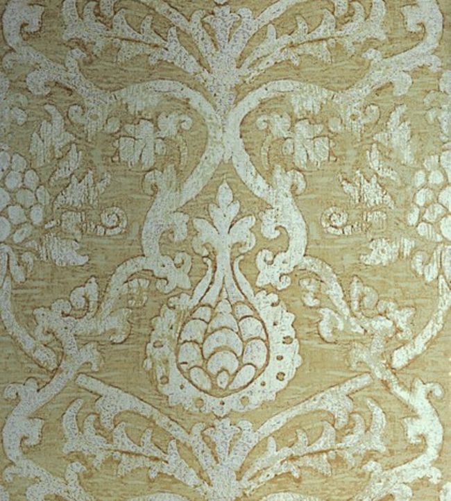 Pravata Damask Wallpaper - Green 