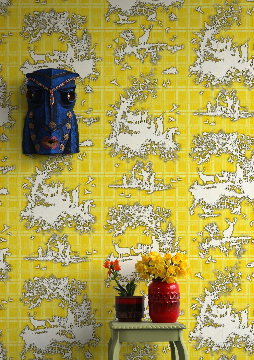 Classic Hunt Room Wallpaper 2 - Yellow
