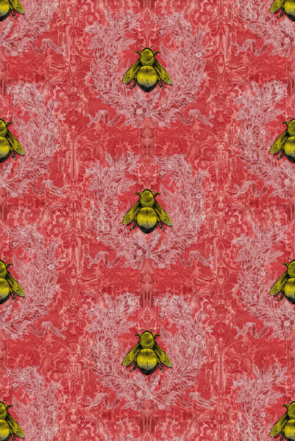 Imperial Apiary Wallpaper - Pink