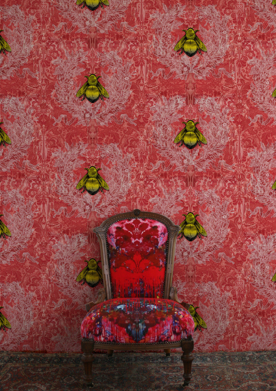 Imperial Apiary Room Wallpaper 2 - Pink