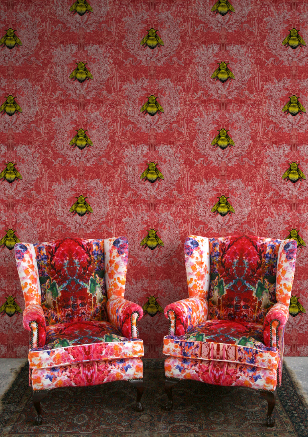 Imperial Apiary Room Wallpaper 3 - Pink
