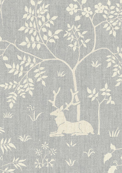 Voysey Park Fabric - Blue - Lewis & Wood
