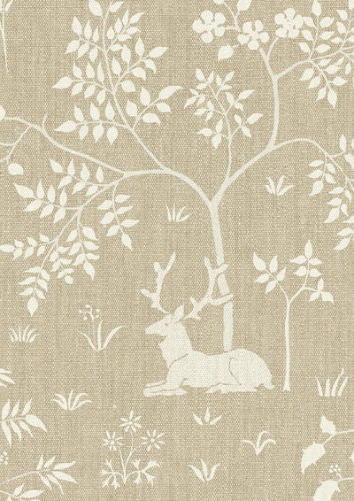 Voysey Park Fabric - Sand - Lewis & Wood