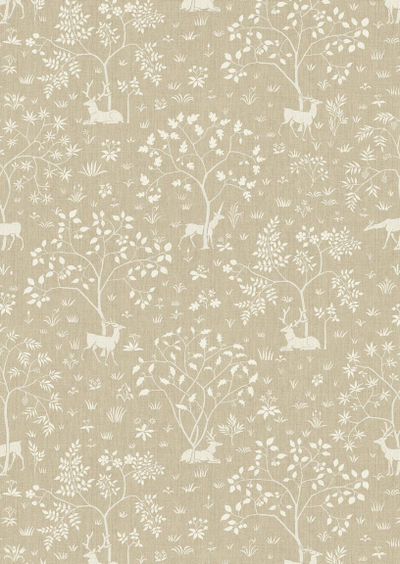 Voysey Park Fabric - Sand - Lewis & Wood