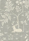 Voysey Park Fabric - Silver - Lewis & Wood