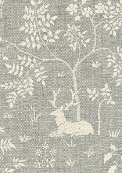Voysey Park Wallpaper - Silver - Lewis & Wood