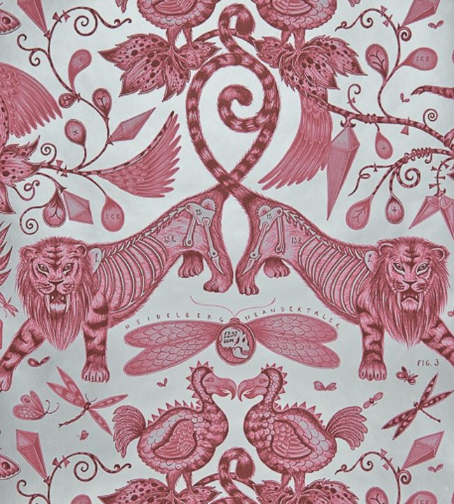 Emma J Shipley Extinct Wallpaper - Pink