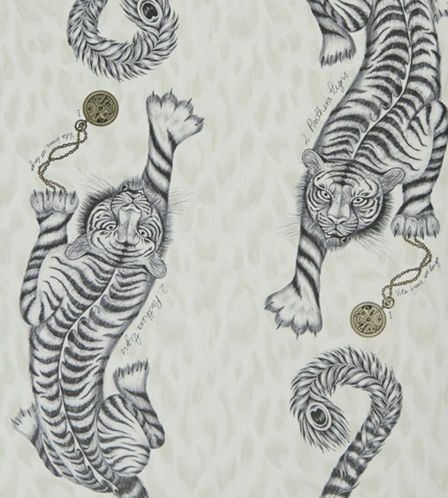 Emma J Shipley Tigris Wallpaper - White