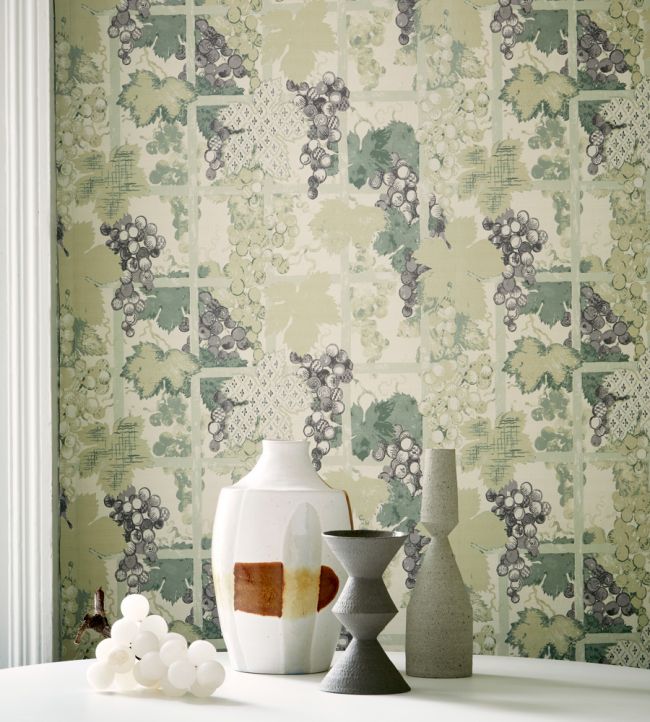 Bacchus Room Wallpaper - Green