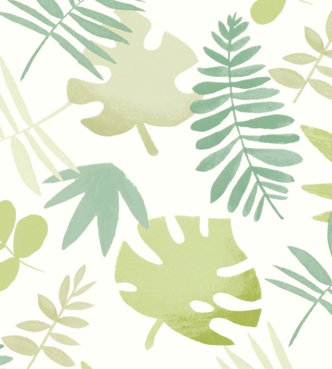 Jungle Jumble Wallpaper - Green