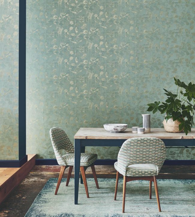 Berea Room Wallpaper - Teal