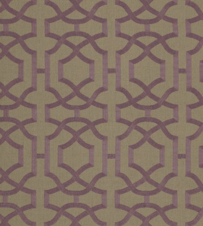 Alston Trellis Embroidery Fabric - Purple 