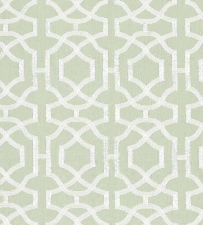 Alston Trellis Embroidery Fabric - Green 