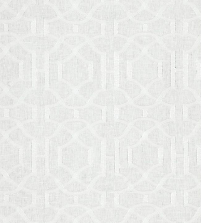 Alston Trellis Embroidery Fabric - Silver