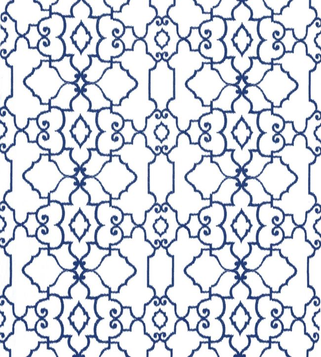 Ogden Embroidery Fabric - Blue 