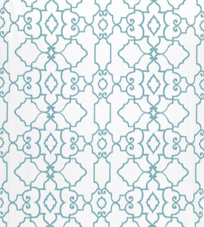 Ogden Embroidery Fabric - Teal