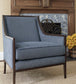 Dalton Herringbone Room Fabric - Blue