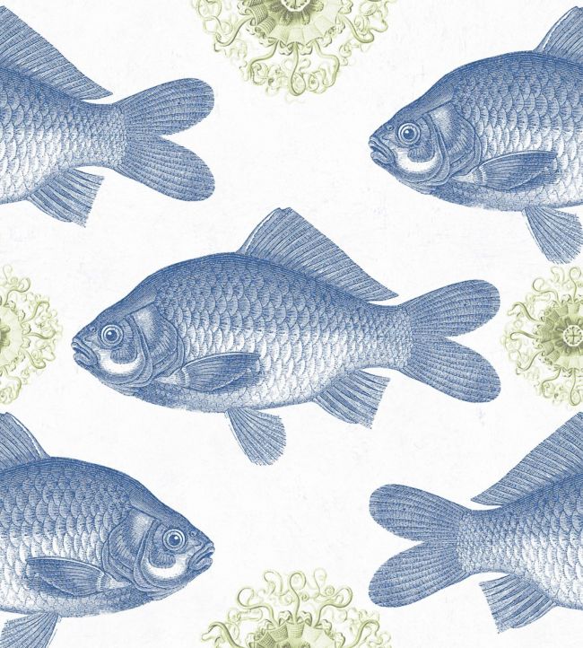 Fish Wallpaper - Blue