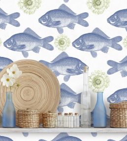 Fish Room Wallpaper - Blue